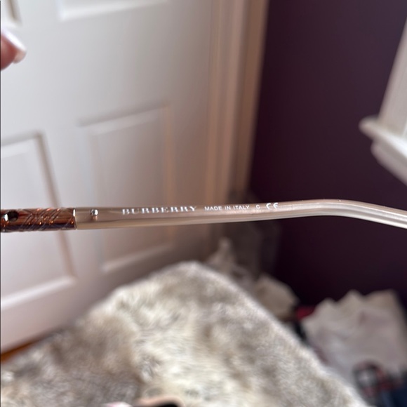 Burberry Beige Sunglasses with Checkered Case